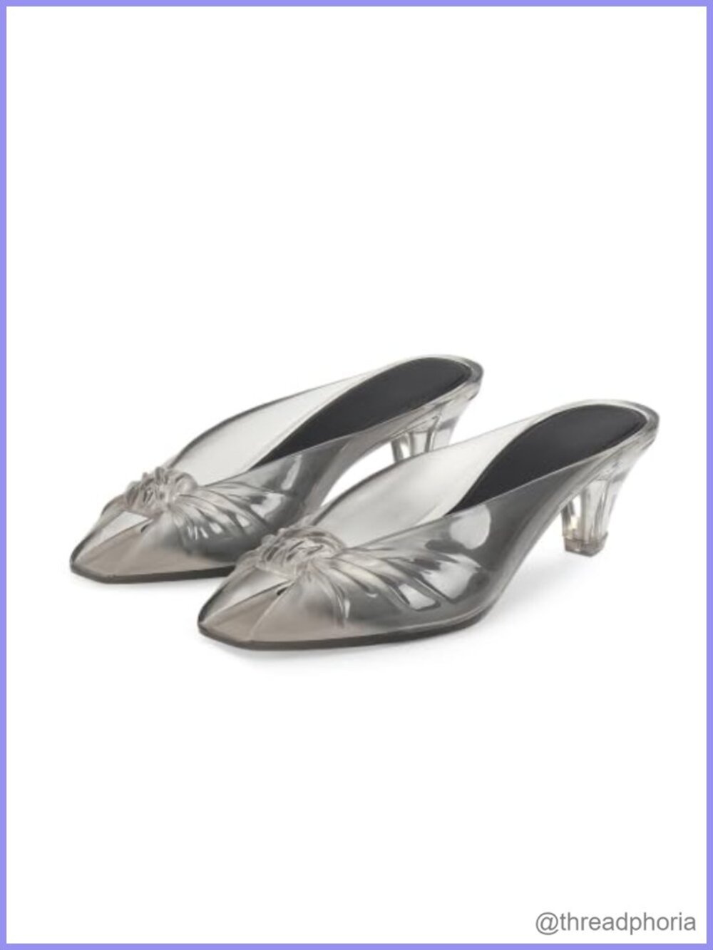 Clear Jelly Sandals Kitten Heel Open Toe Slide Slingback Summer Beach Dress